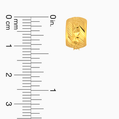 22K Gold X-Pattern Clip-On Earrings