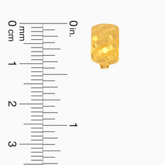 22K Gold Diagonal Diamond-Cut Clip-On Earrings