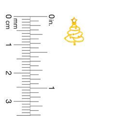 22K Gold Christmas Tree Earrings