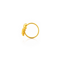22K Gold Traditional Hoop Nose Pin