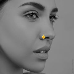 22K Gold Traditional Hoop Nose Pin
