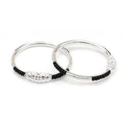 Silver Nazariya Baby Kadas - Set of 2