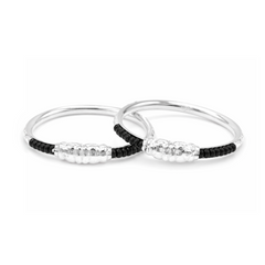 Silver Nazariya Baby Kadas - Set of 2