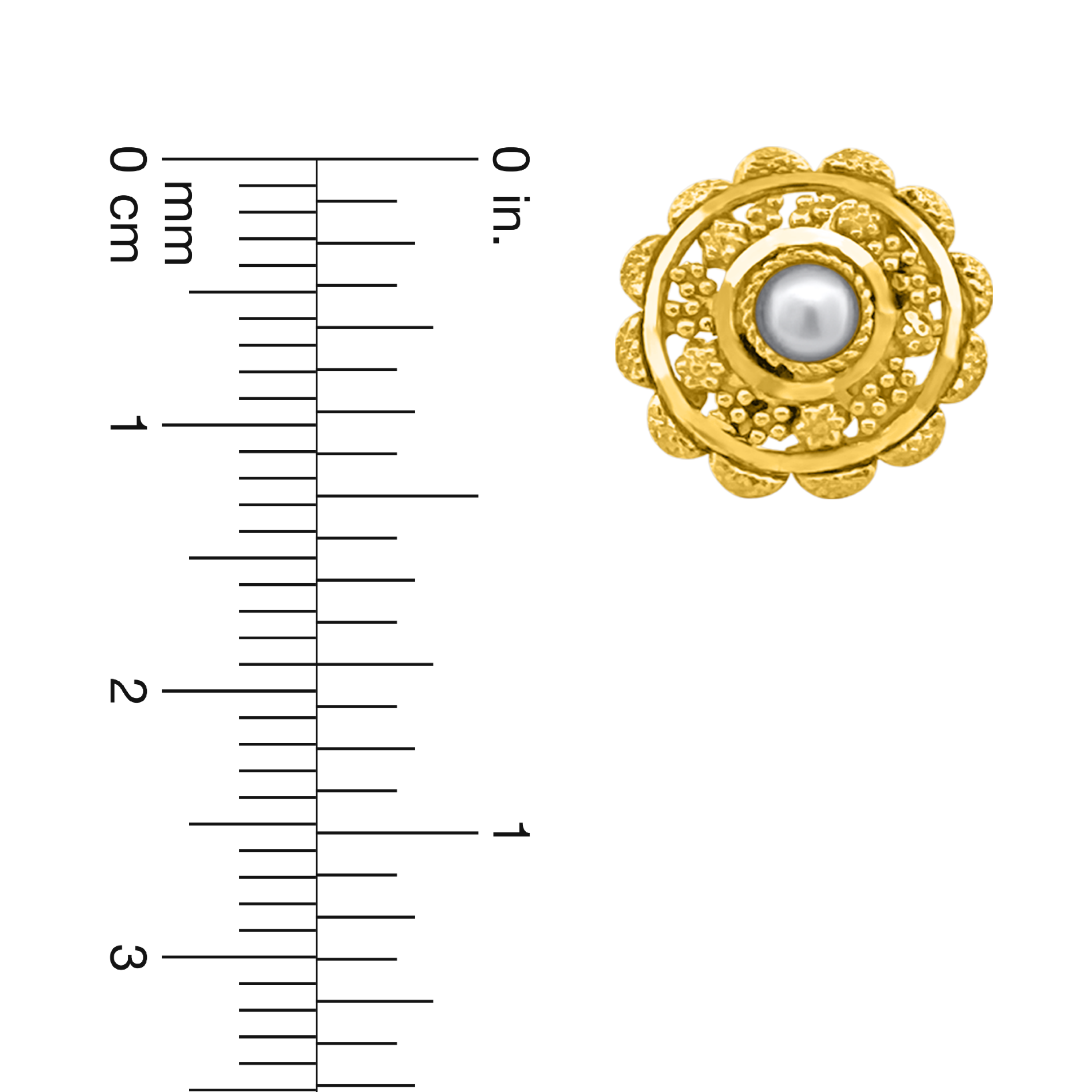 22K Gold Radiance Pearl Earrings