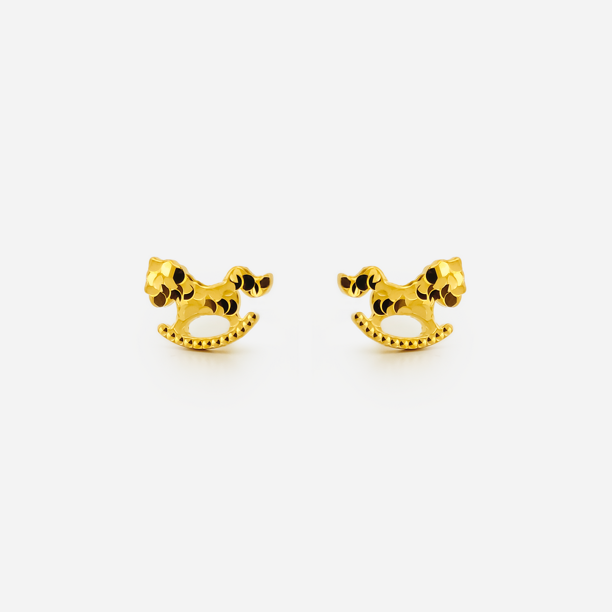 22K Gold Unicorn Stud Earrings