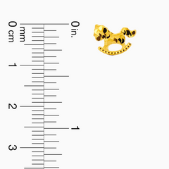 22K Gold Unicorn Stud Earrings