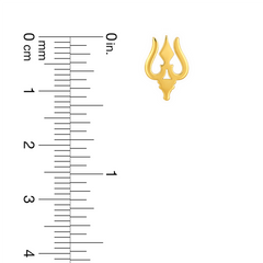 22K Gold Trishul Earrings