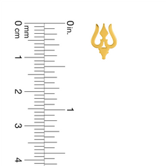 22K Gold Trishul Earrings