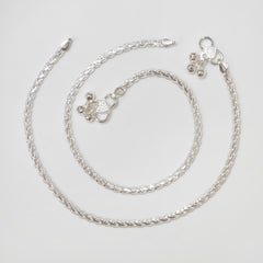 Silver Classic Rope Chain Anklet