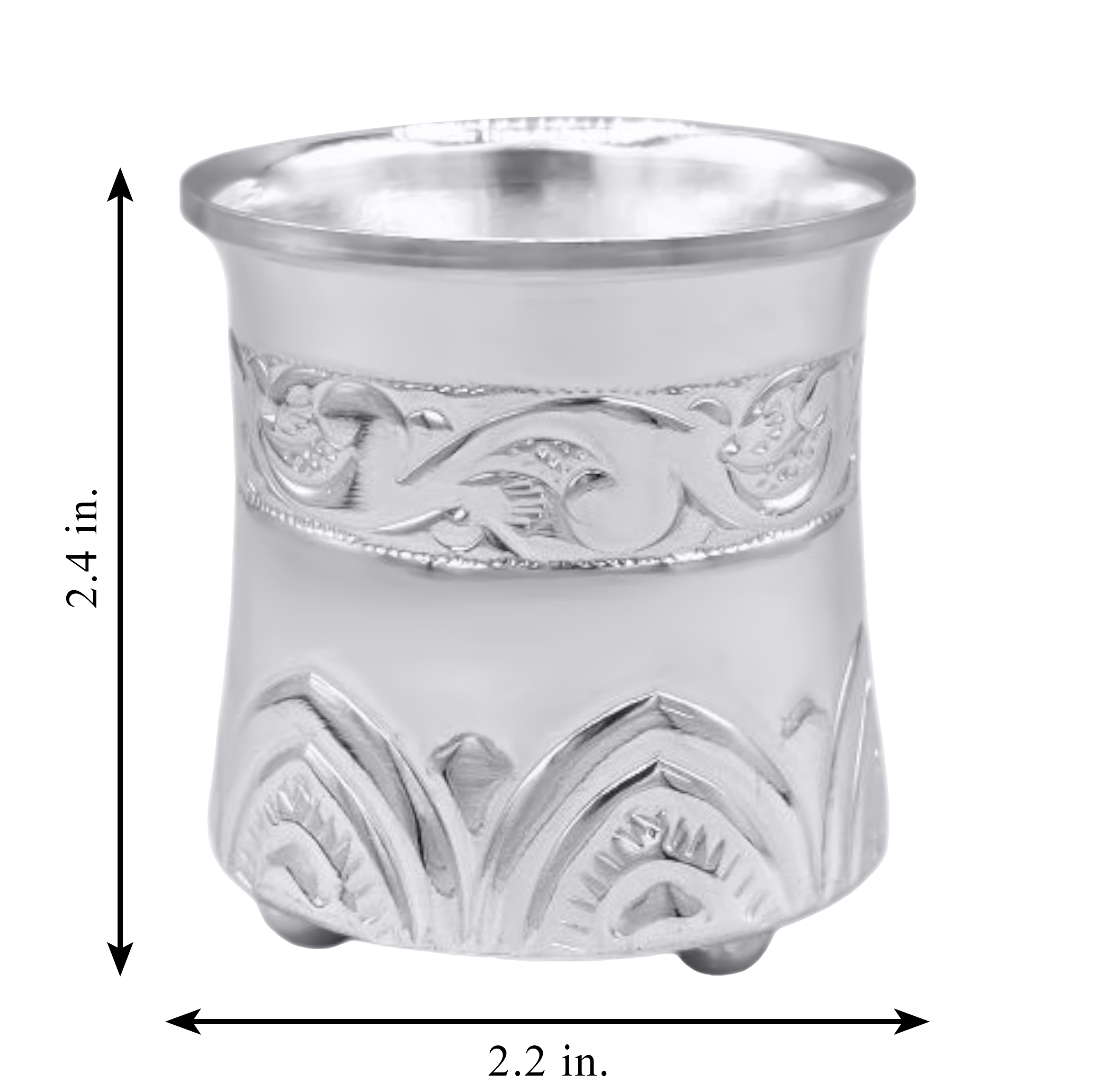 Silver Engraved Panchpatra