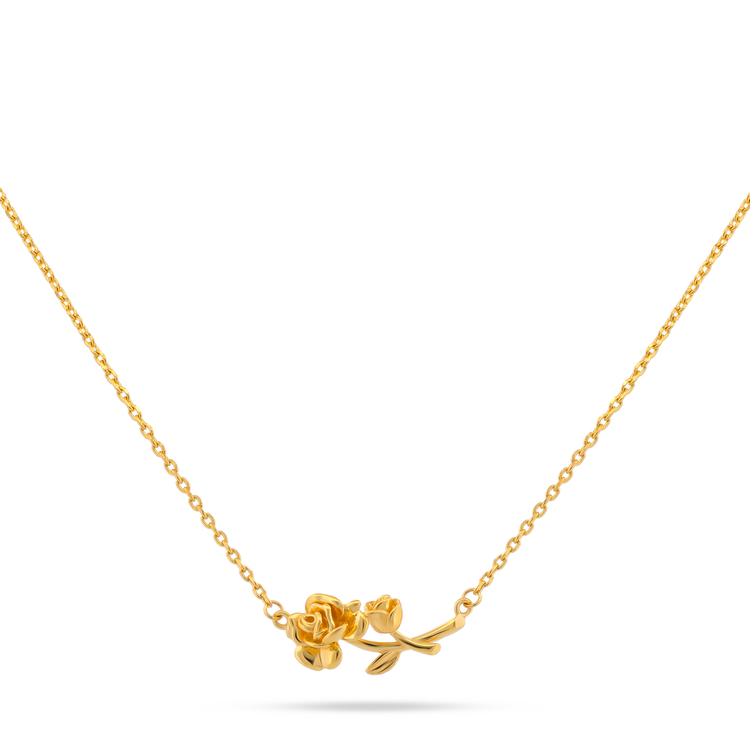 22k Gold Rose Blossom Necklace