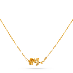 22k Gold Rose Blossom Necklace
