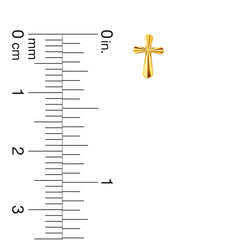 22K Gold Cross Stud Earrings
