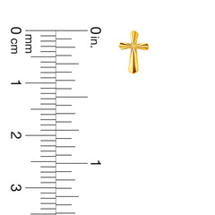 22K Gold Cross Stud Earrings
