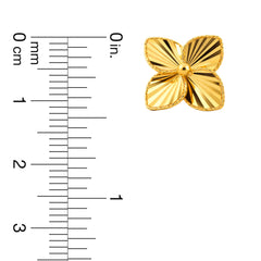 22K Gold Floral Petal Earrings