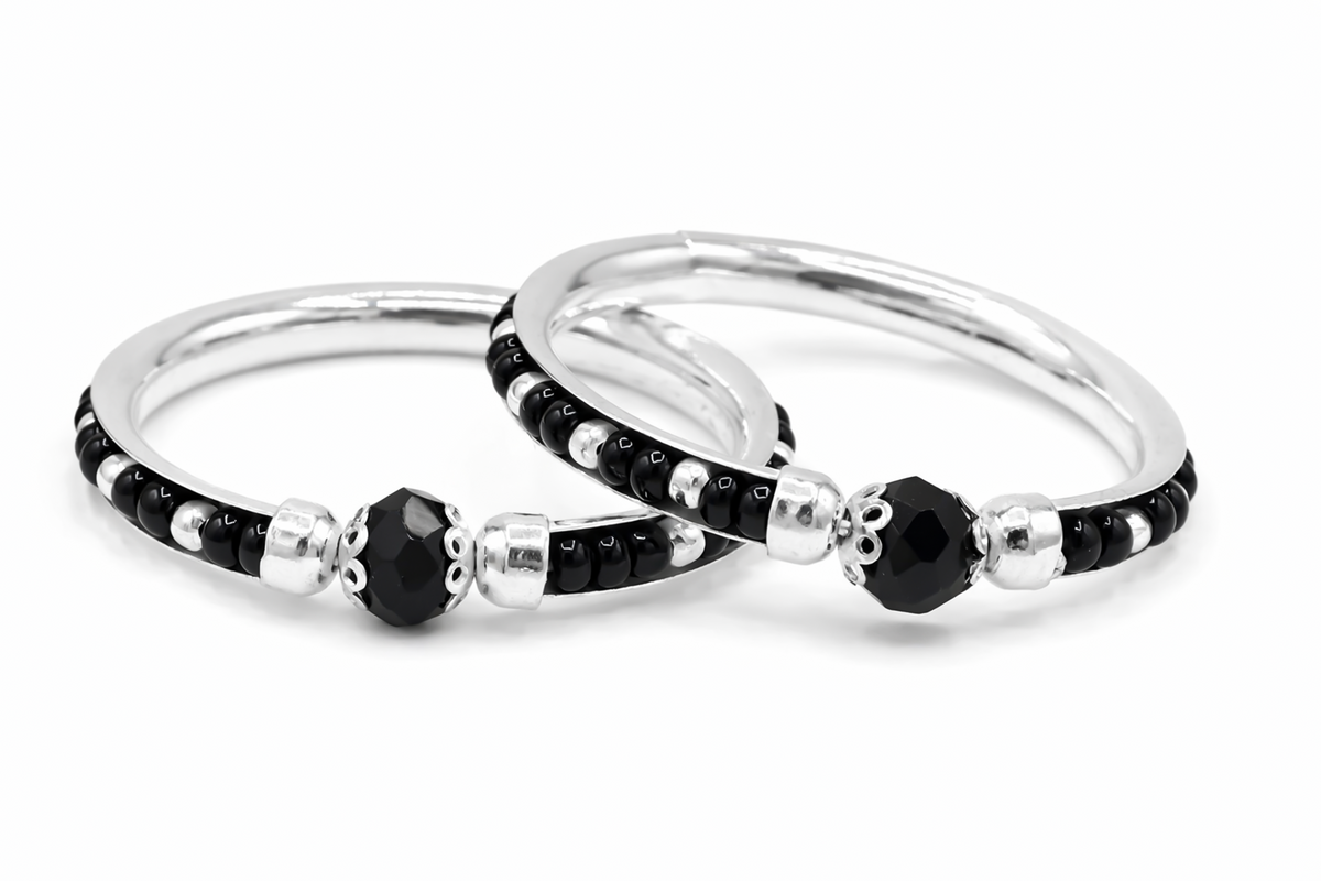 Silver Nazariya Baby Kadas - Set of 2