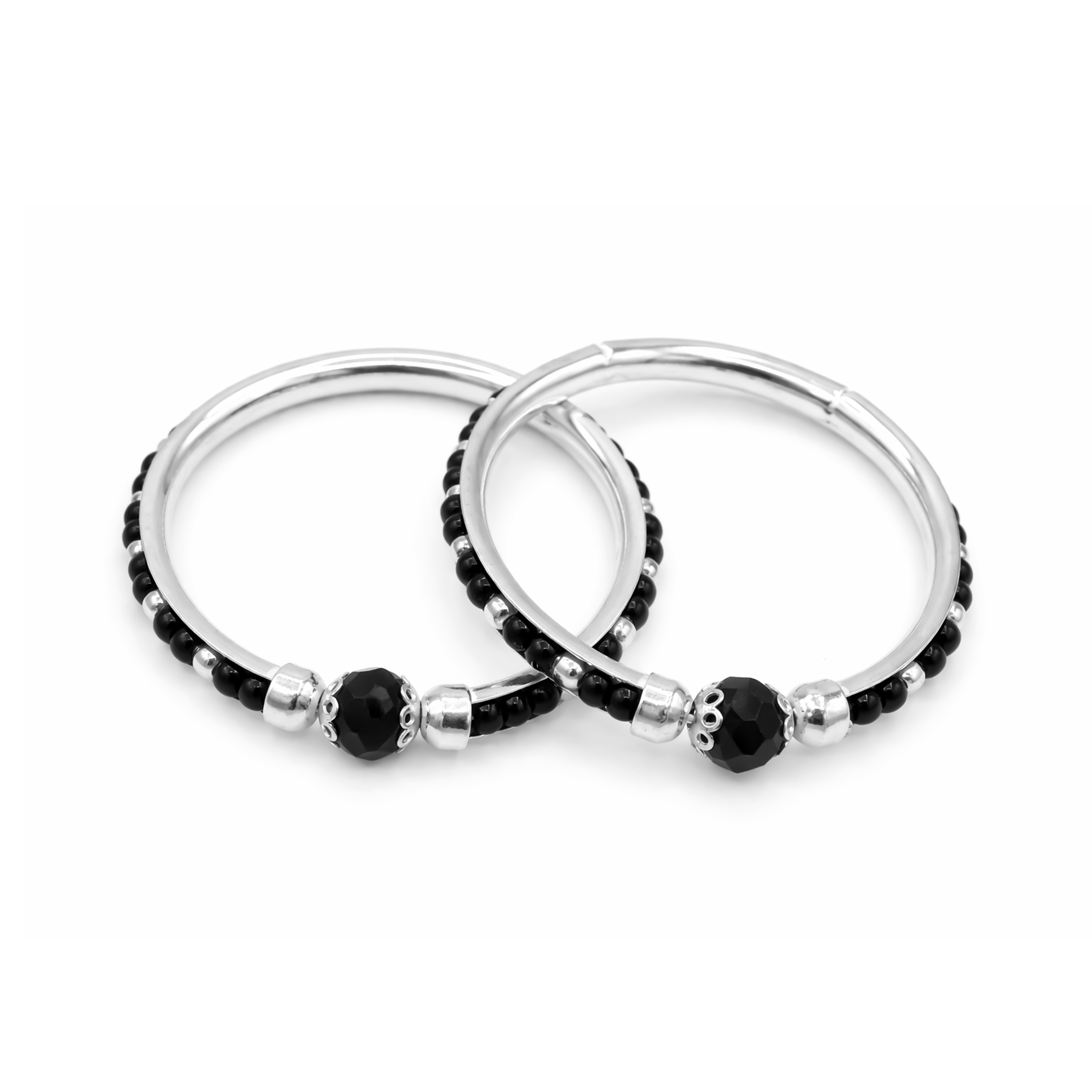 Silver Nazariya Baby Kadas - Set of 2