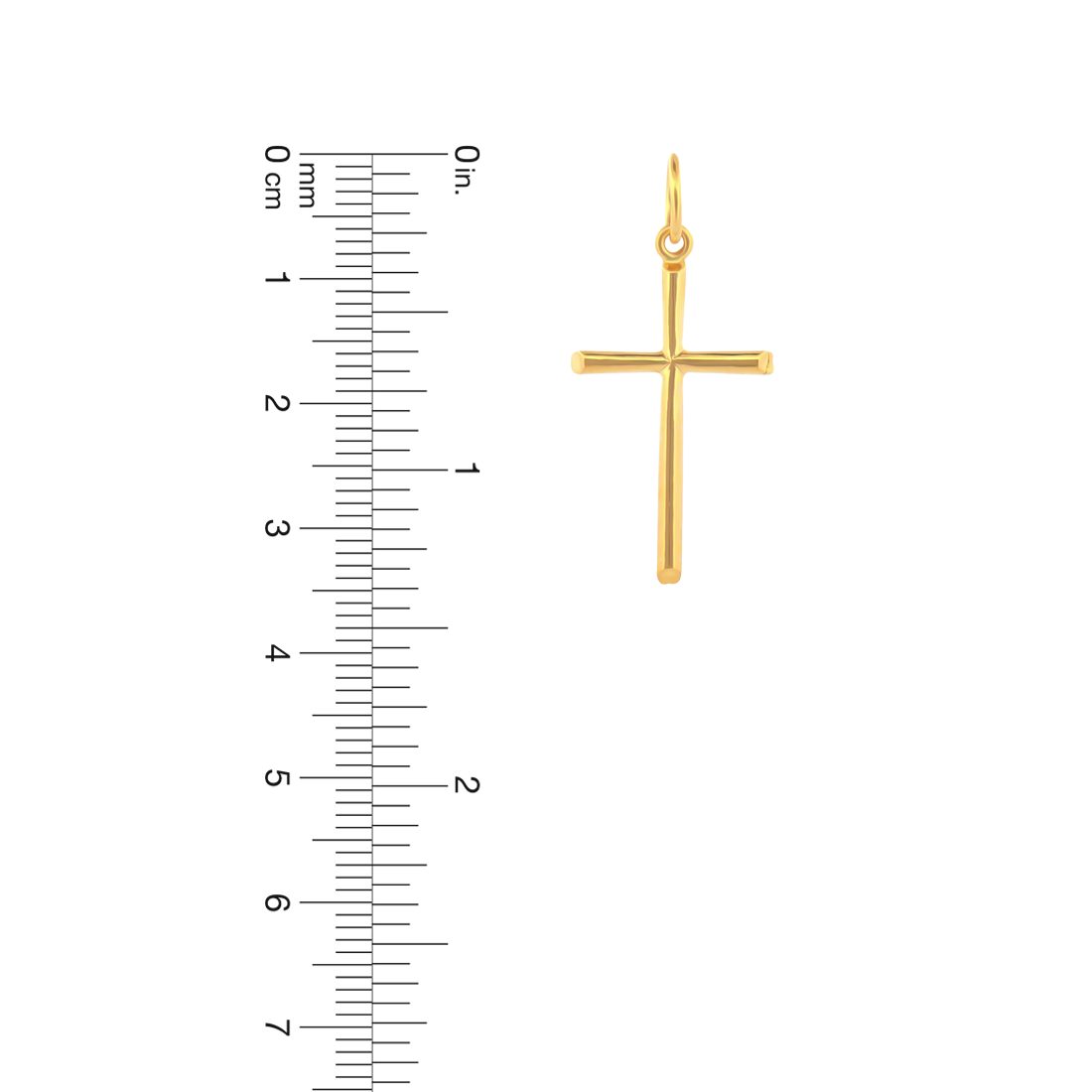 22K  Gold Elegant Minimalist Cross Pendant