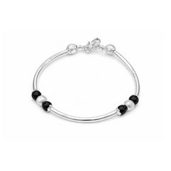 Silver Black Nazariya Baby Bracelets - Set of 2