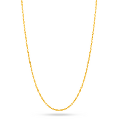 22K Gold Twisted Disco Chain - 18"