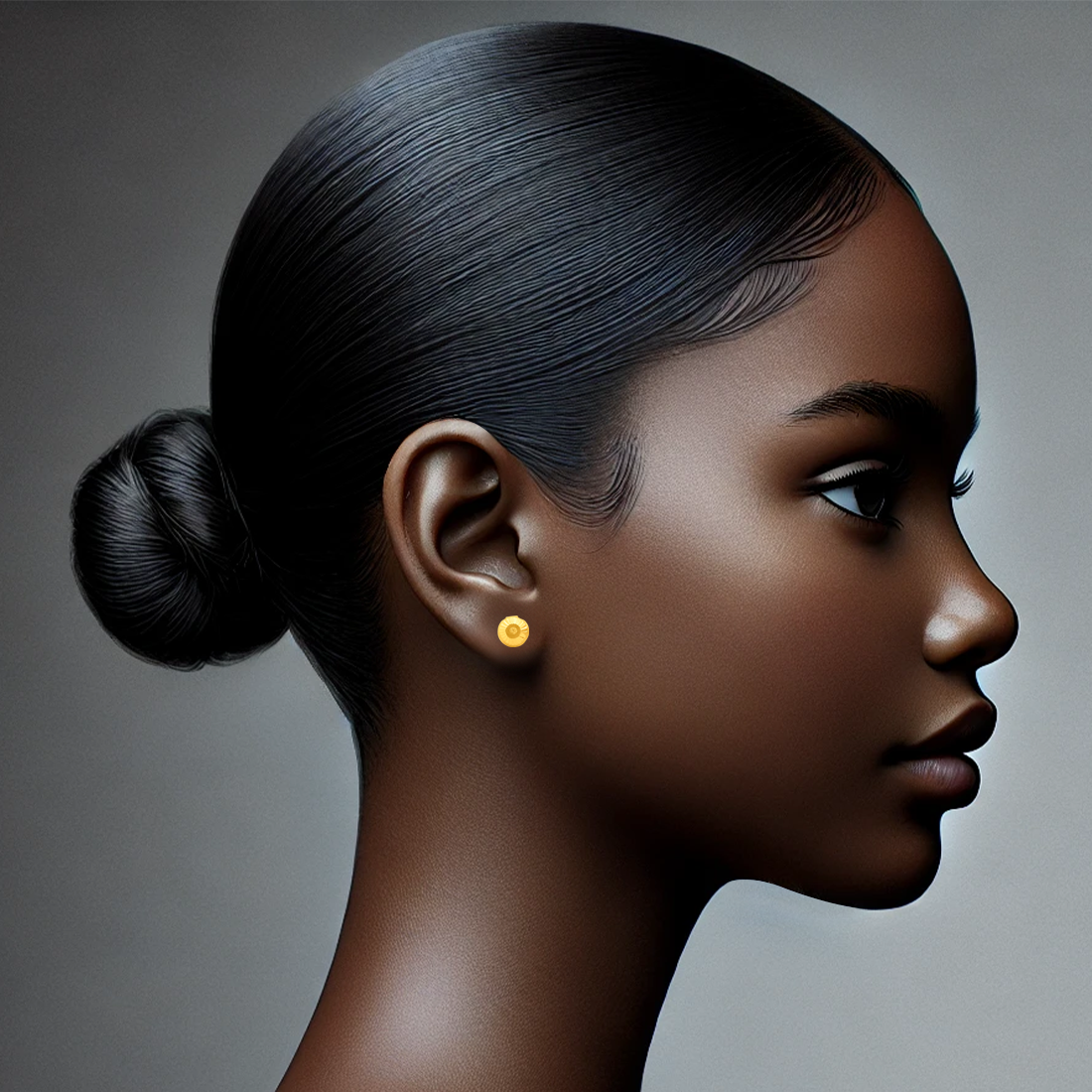 22K Gold Reversible Stud Earrings