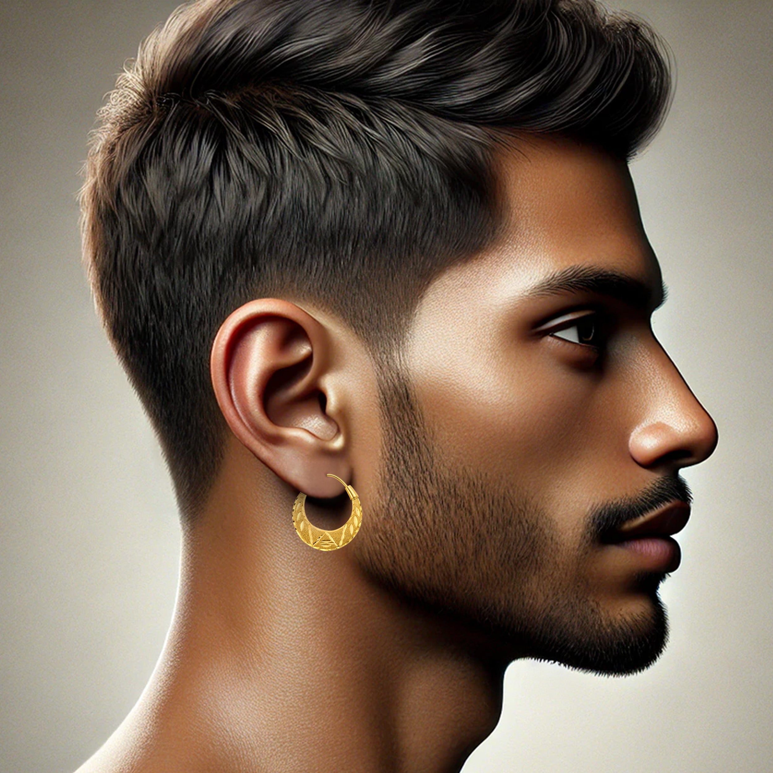 22K Gold Men's Nattiyan Earring