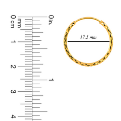 22K Gold Classic Hoop Earrings