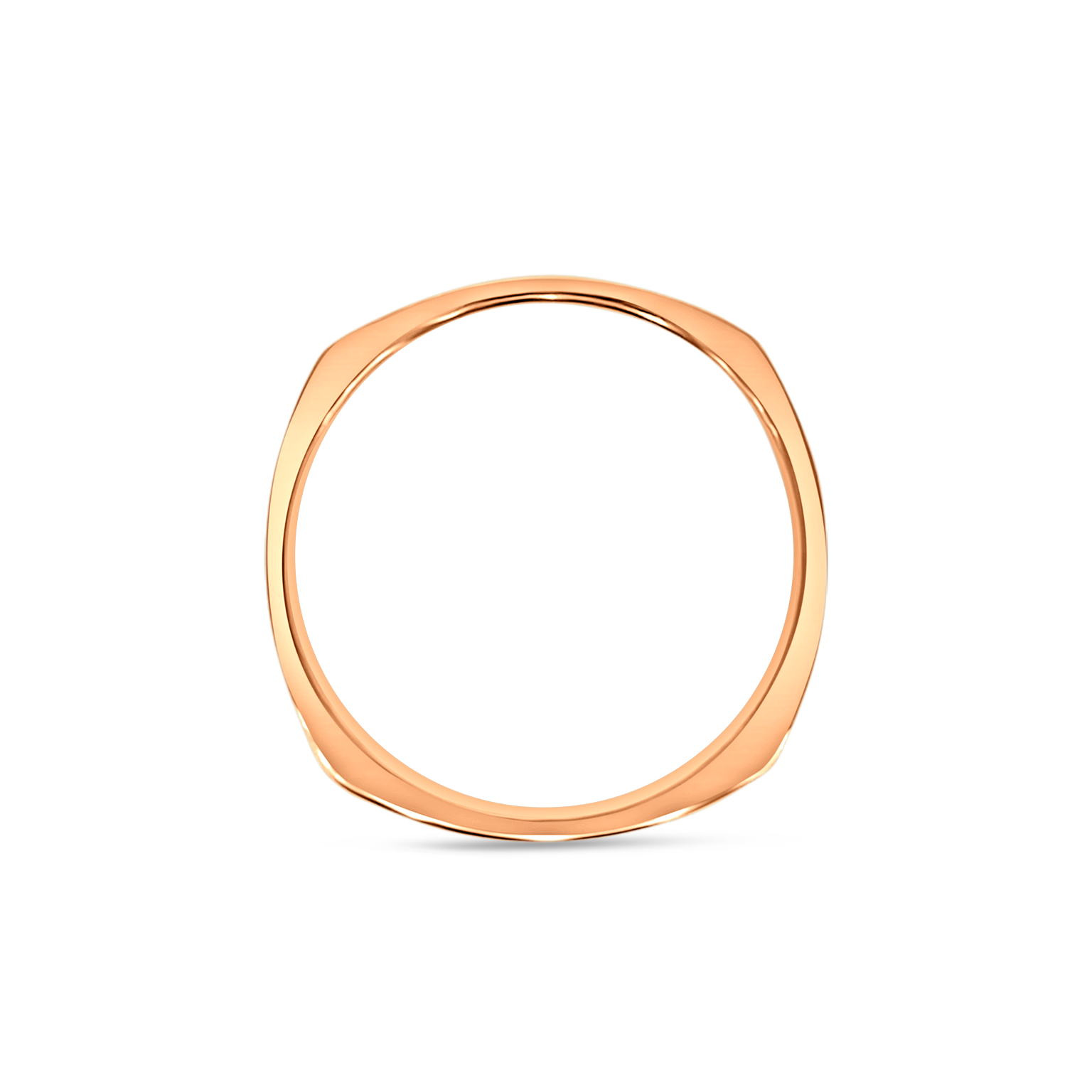 Platinum Rose Gold Square Band