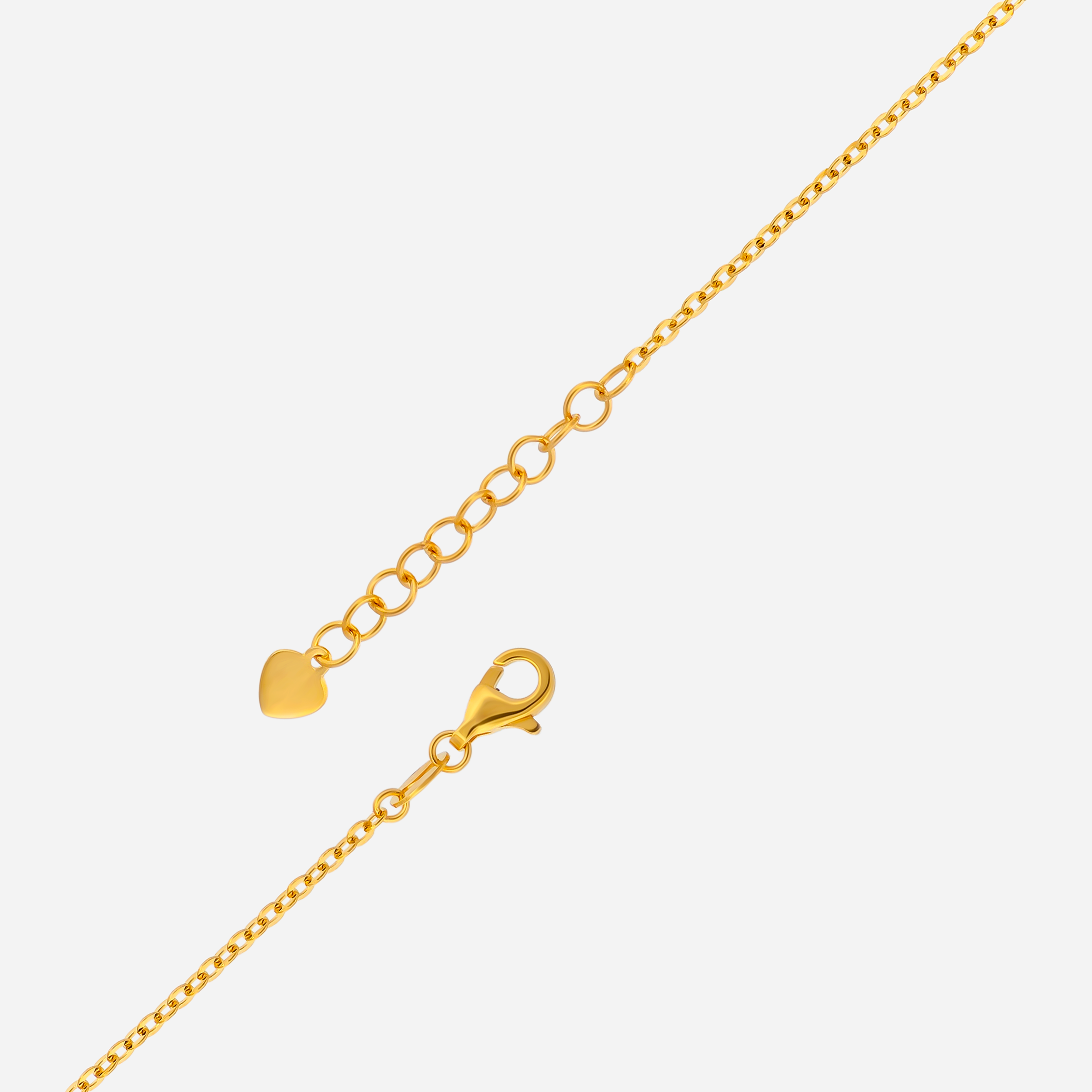 22k Gold Clover Drop Necklace