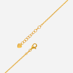 22k Gold Clover Drop Necklace