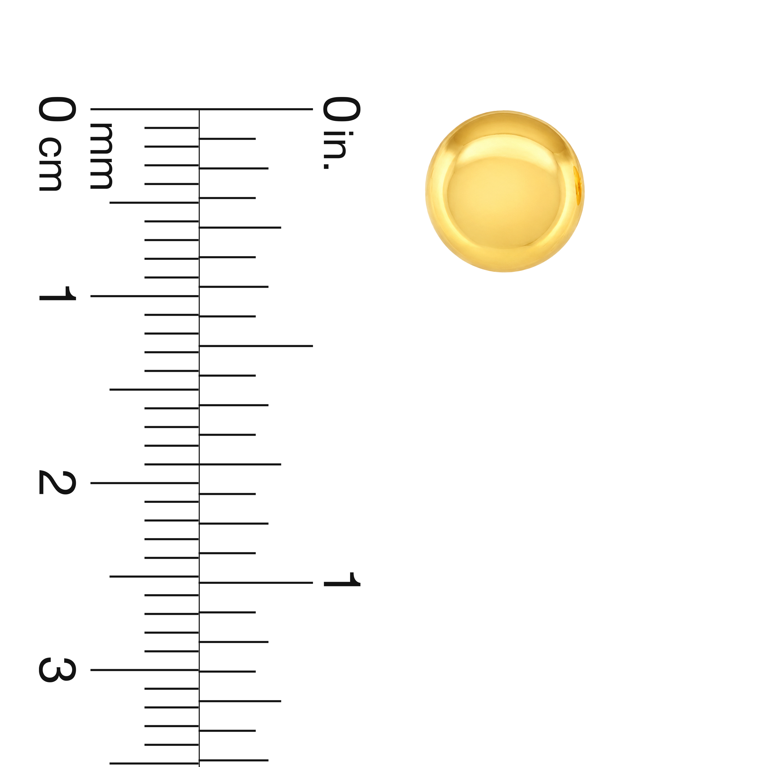 22K Gold Dome Stud Earrings