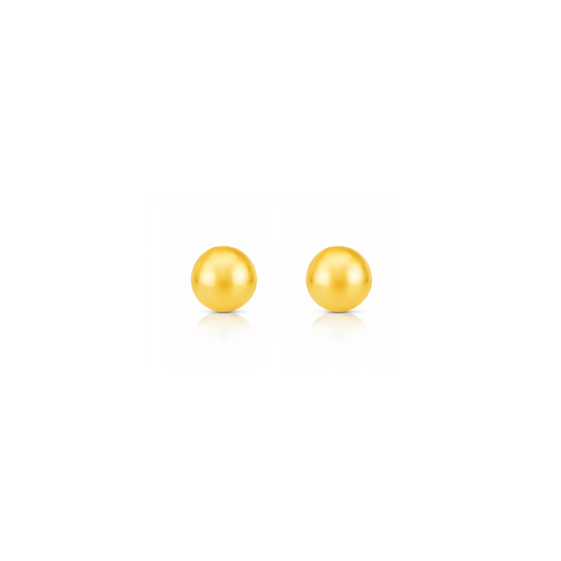 22K Gold Ball Stud Earrings