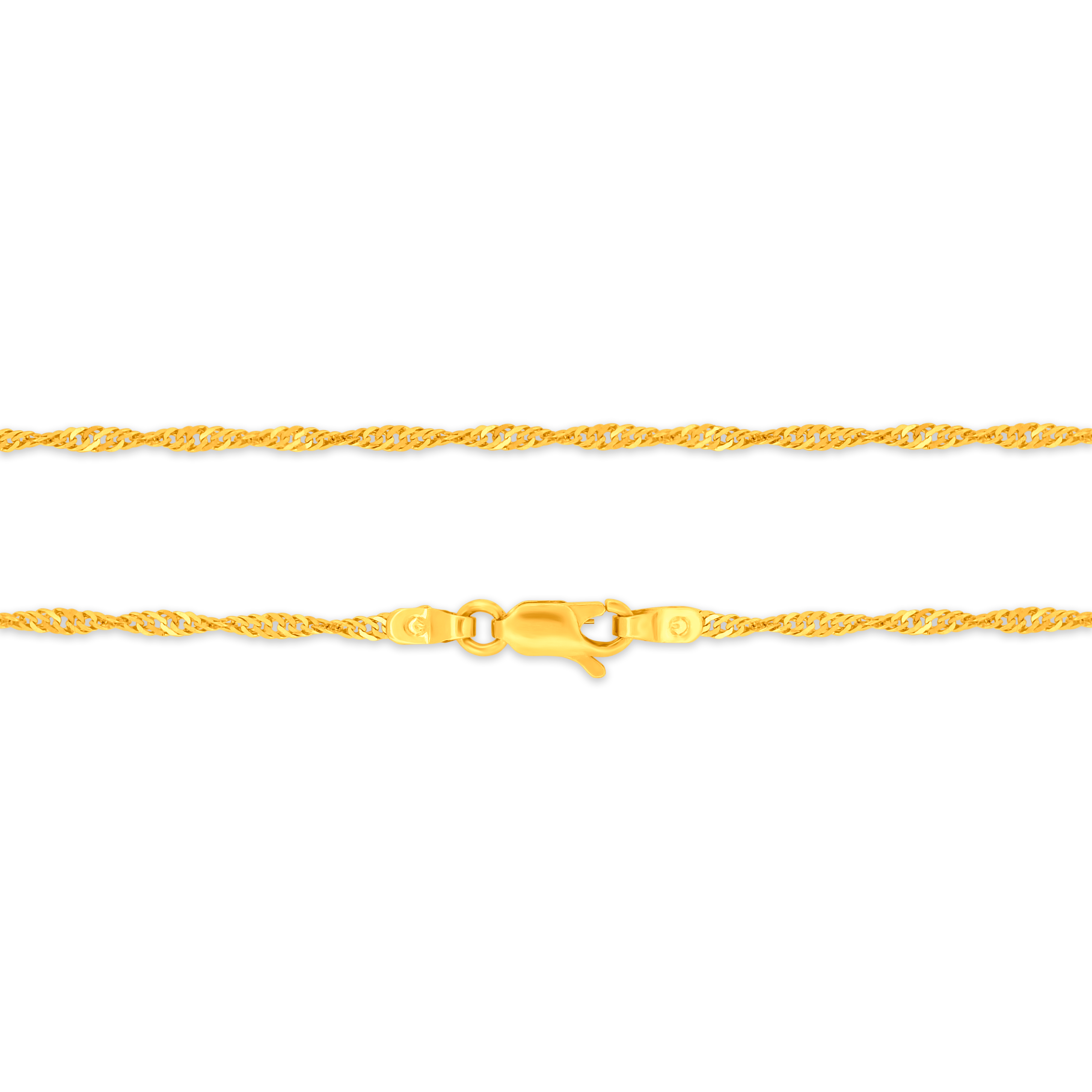 22K Gold Lite Disco Chain - 18"