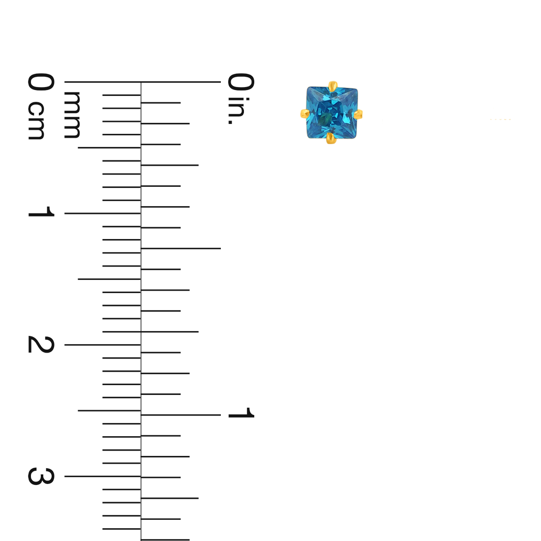 22K Gold Turquoise Stud Earrings