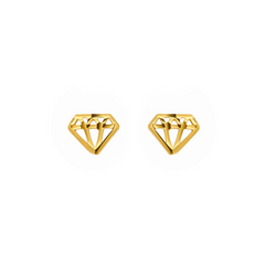 22K Gold Diamond Stud Earrings