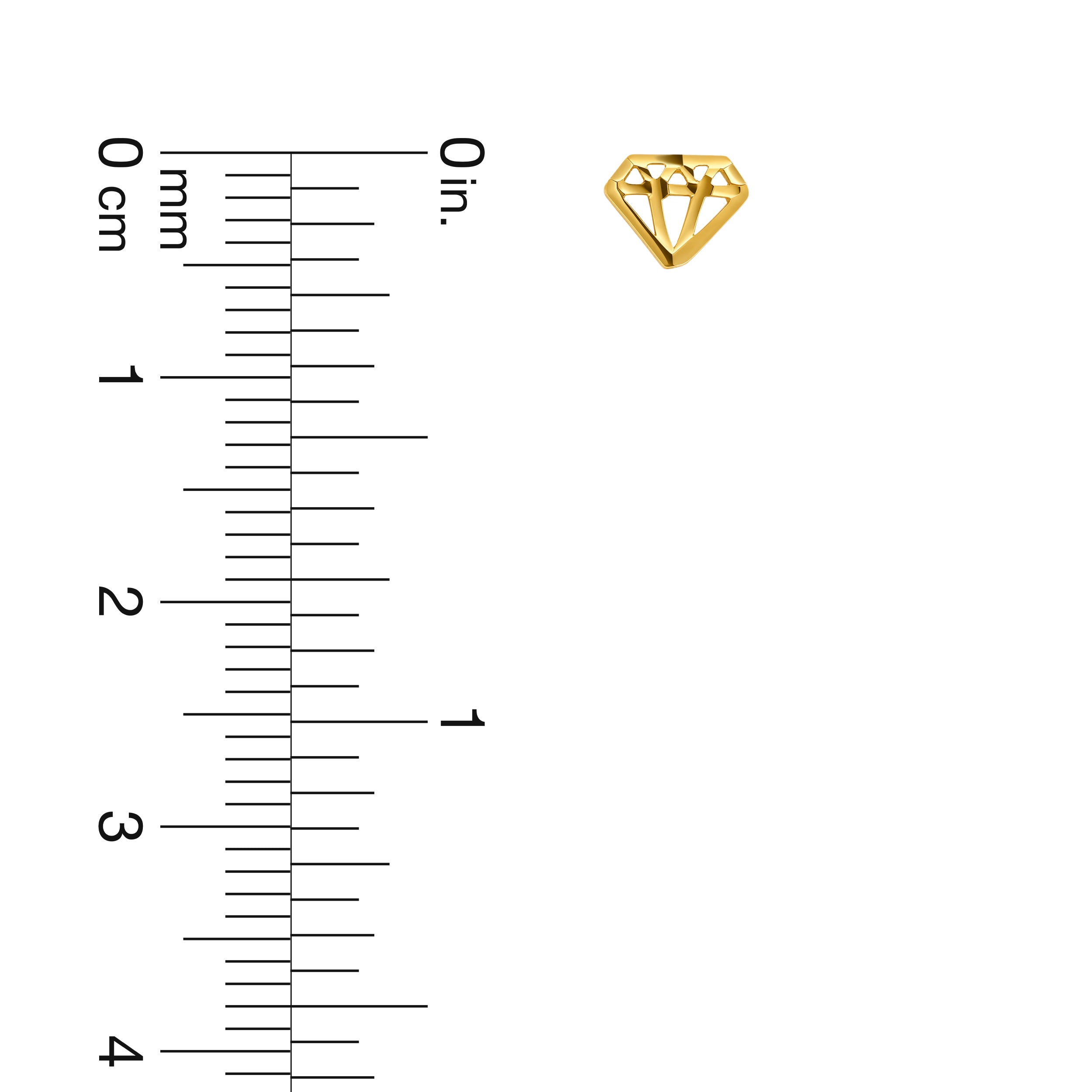22K Gold Diamond Stud Earrings