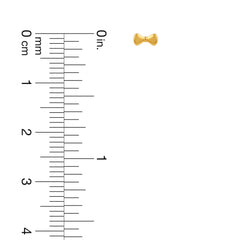 22K Gold Bow Stud Earrings