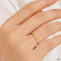 22K Gold Dome Wedding Band