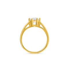 22K Gold Solitaire Ring