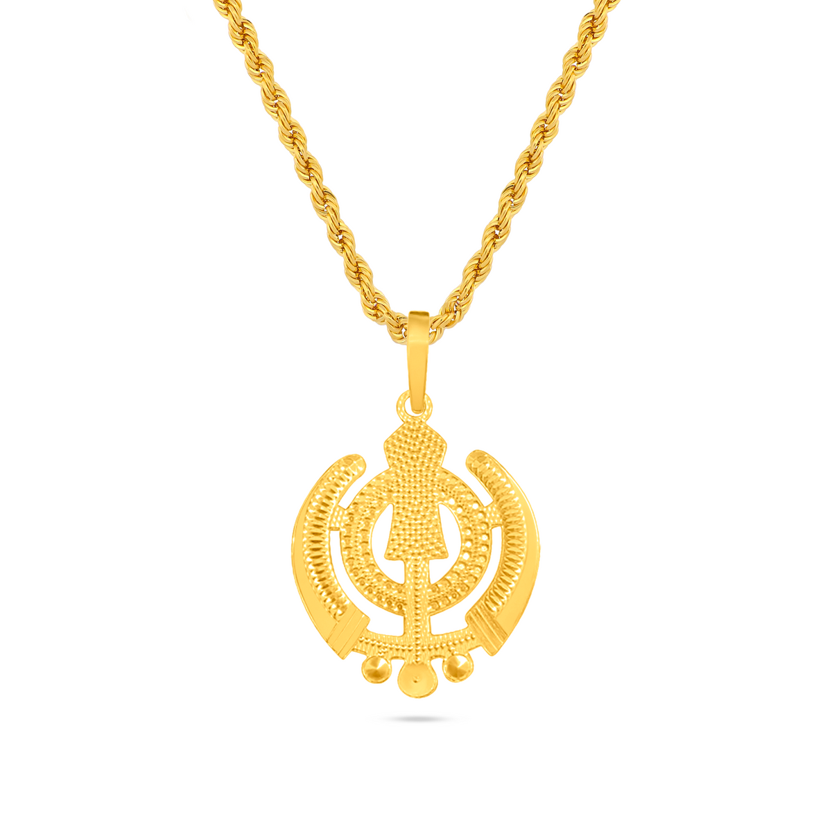 22K Gold Khanda Pendant