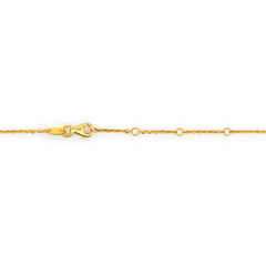 22K Gold Floral Drop Necklace & Earrings Set