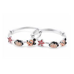 Silver Cartoon Charm Baby Kadas - Set of 2