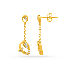 22K Gold Layered Necklace & Earrings Set