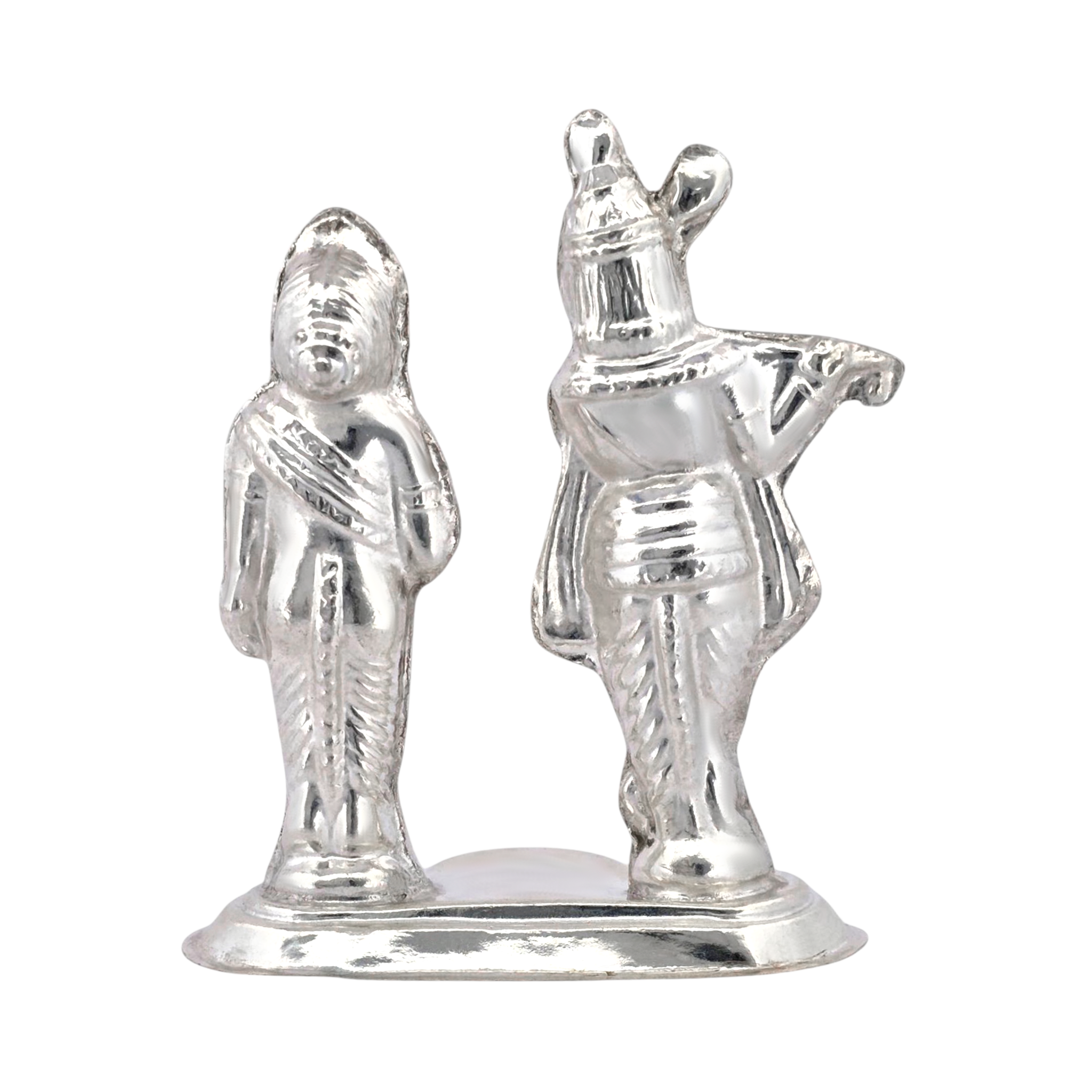 Silver Radha Krishna Eternal Love Idol