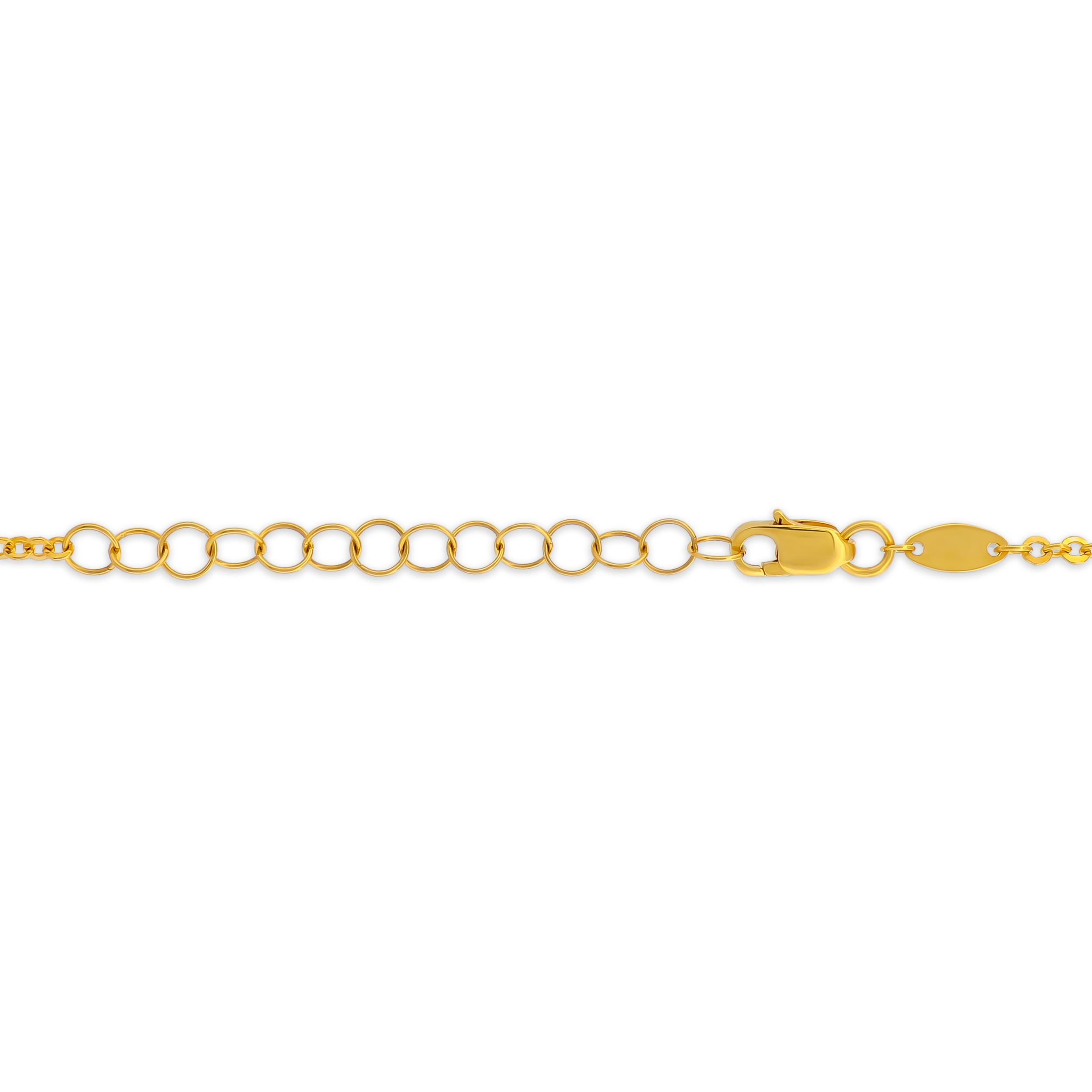 22k Gold Moonlight Clover Charm Necklace
