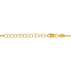 22k Gold Moonlight Clover Charm Necklace