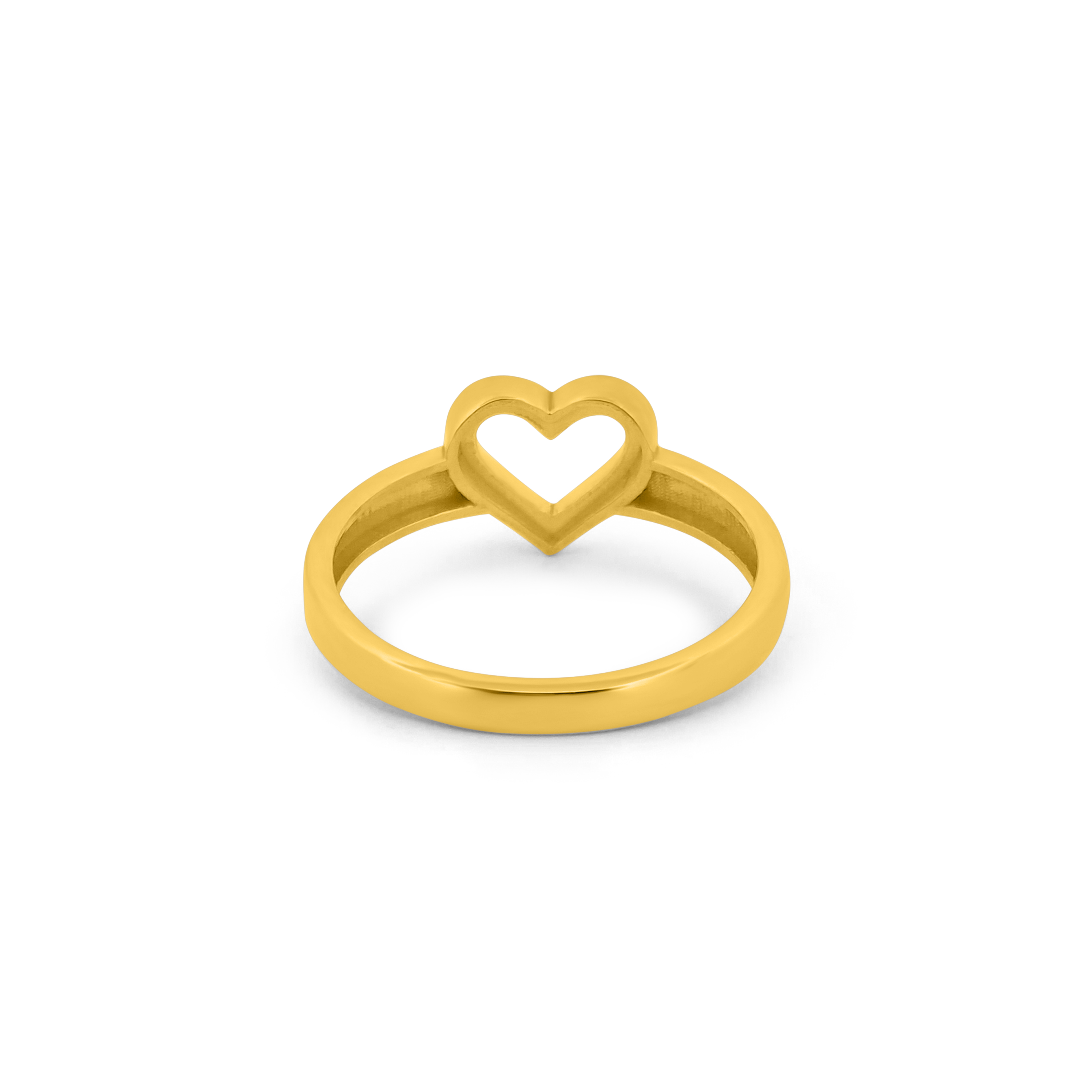22K Gold Minimalist Heart Ring