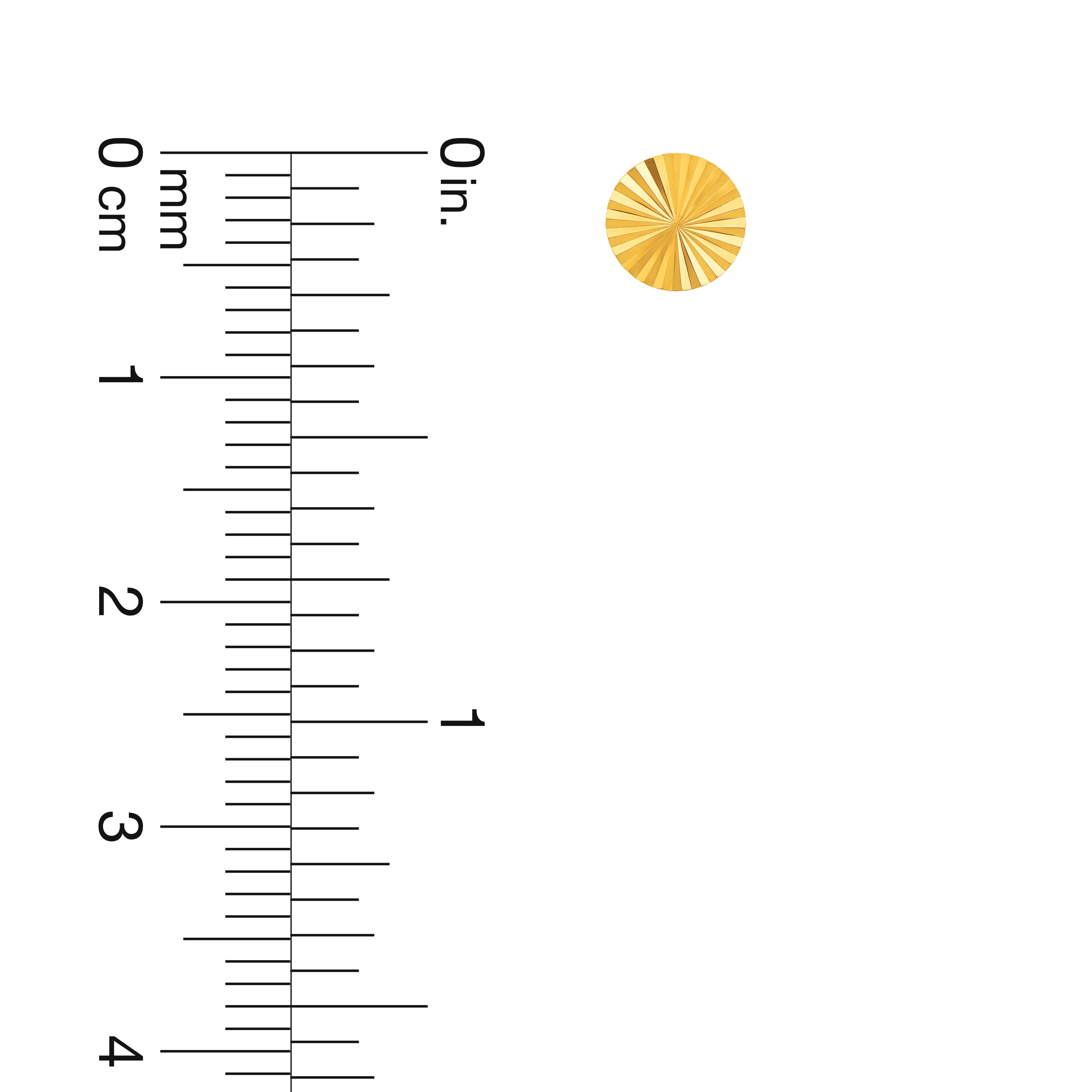 22K Gold Sunburst Circle Stud Earrings