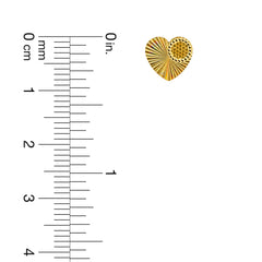 22K Gold Raindow 3D Heart Earrings