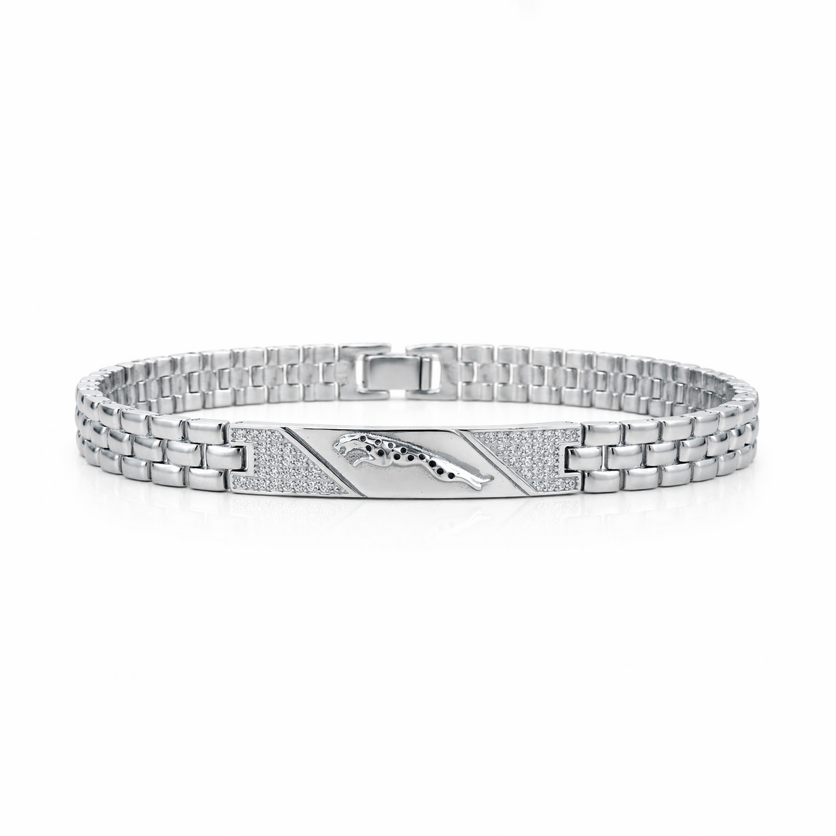 Silver Jaguar Link Bracelet